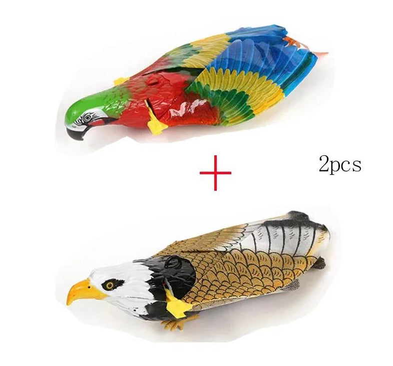Simulation Bird Cat Interactive Pet Toys Hanging Eagle Flying Teasering Play Kitten Dog Toys Animals Cat Accessories Supplies 2pcs