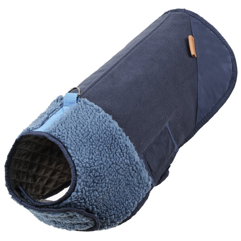 Windproof Reversible Dog Down Jacket – Warm Winter Vest | S–XL | 5 Colors Blue