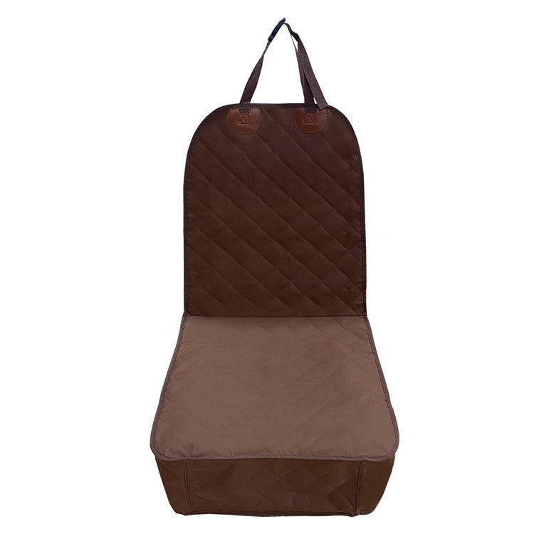 Pet Car Front Seat Cover Protector Waterproof Back Bench Seat Interior Travel Accessories Car Seat Covers Mat With Safety Belt Coffee