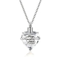 Forever In My Heart White Ashes Necklace Pendant
