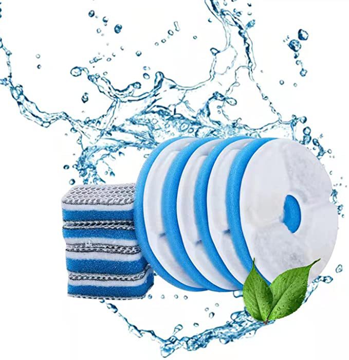 Pet Cat Dog Stainless Steel Automatic Circulation Water Dispenser Intelligent Fountain Pets Accessories Filter cotton set