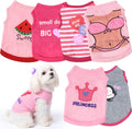 Dog Shirts 6 Pack Puppy Clothes Small Dog Vest Cute Pet Apparel Summer Cute Patterns