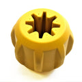 Gear eDispenser - Durable Rubber Yak Chew Holder & Treat Pocket | USA Made LARGE GEAR TOY - YELLOW