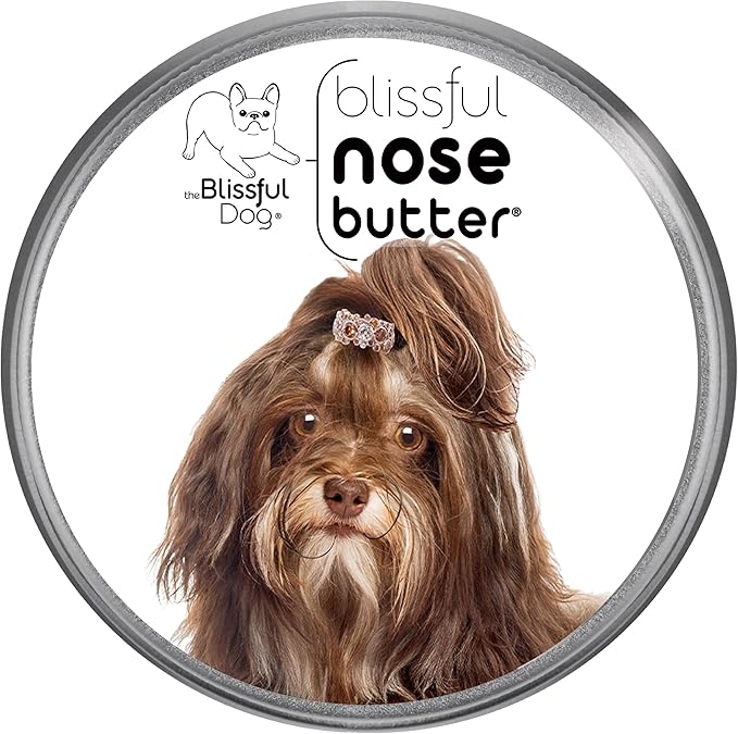 The Blissful Dog Havanese Nose Butter for Dry, Cracked Skin, Lick-Safe Dog Nose Balm with Moisturizing Shea Butter, Almond, Olive, and Essential Oils, Pet Supplies, Uncented, 8 oz.