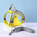 Reflective Dog Vest Harness & Leash – Breathable Polyester | XXS–L | 7 Colors Yellow Rope length 150cm