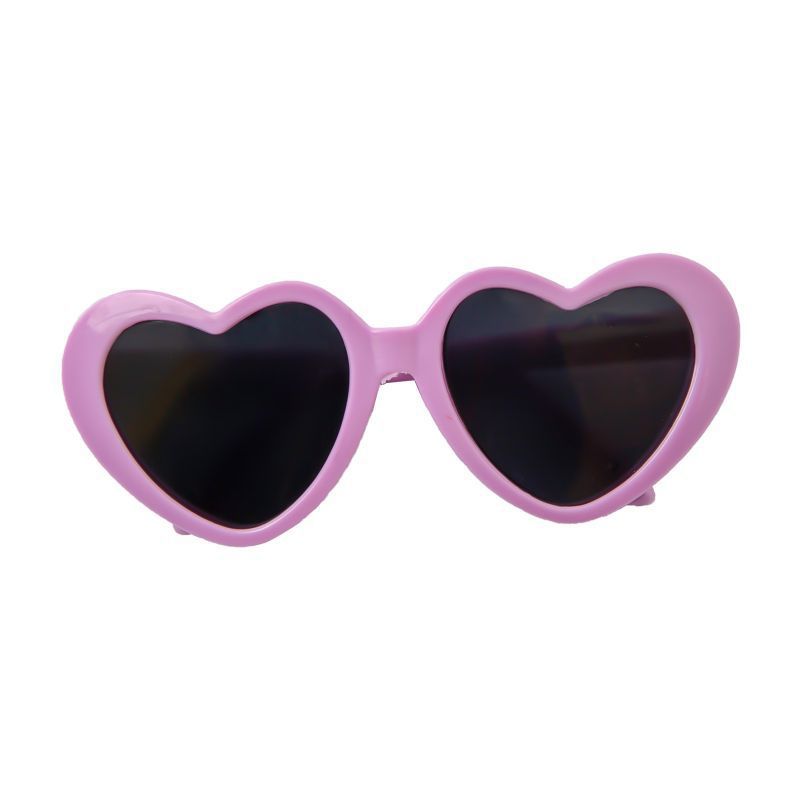 Creative Love Pet Dog Cat Creative Sunglasses Sun Glasses with Accessories Photo 8*7.5*3cm Light purple
