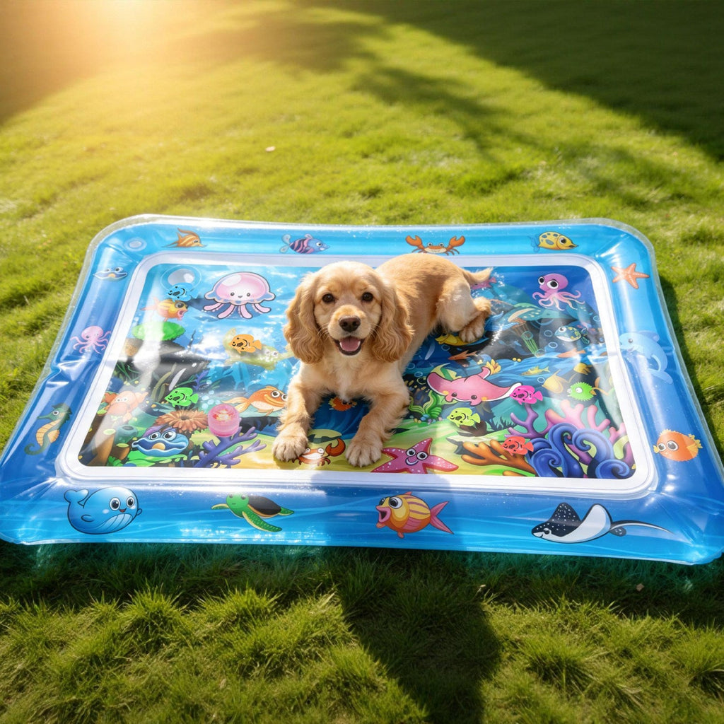 Cat Water Mat with Floating Fish & LED Lights