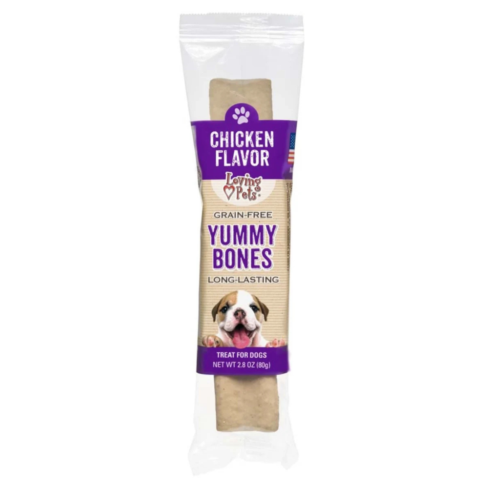 Loving Pets Yummy Bones Chicken Flavor Dog Treat (2.4oz) Default Title