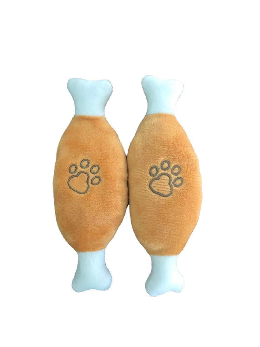 Bite-resistant Teeth Grinding Puzzle Double-headed Chicken Leg Pet Doll Footprints Chicken Leg 8X20CM