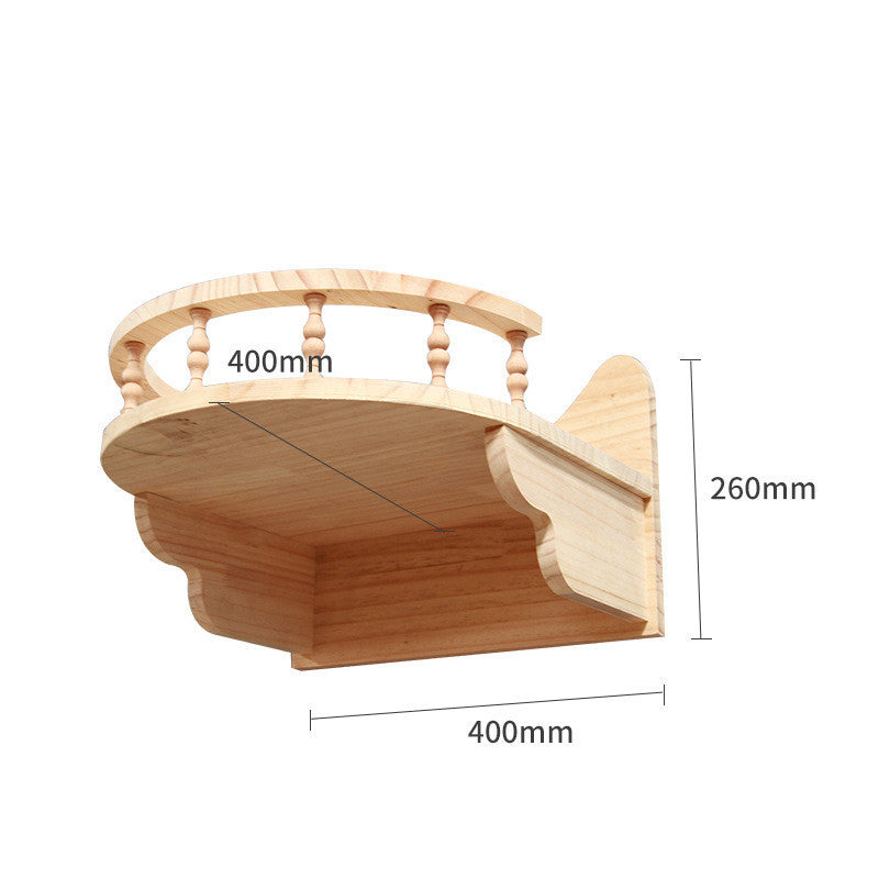 Pet Cat Climbing Frame Wall Type Solid Wood Wall Hanging Platform Ladder Pets Accessories Observation deck