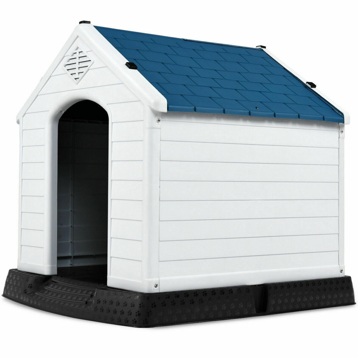Indoor/Outdoor Waterproof Plastic Dog House Pet Puppy Shelter PS7065-M