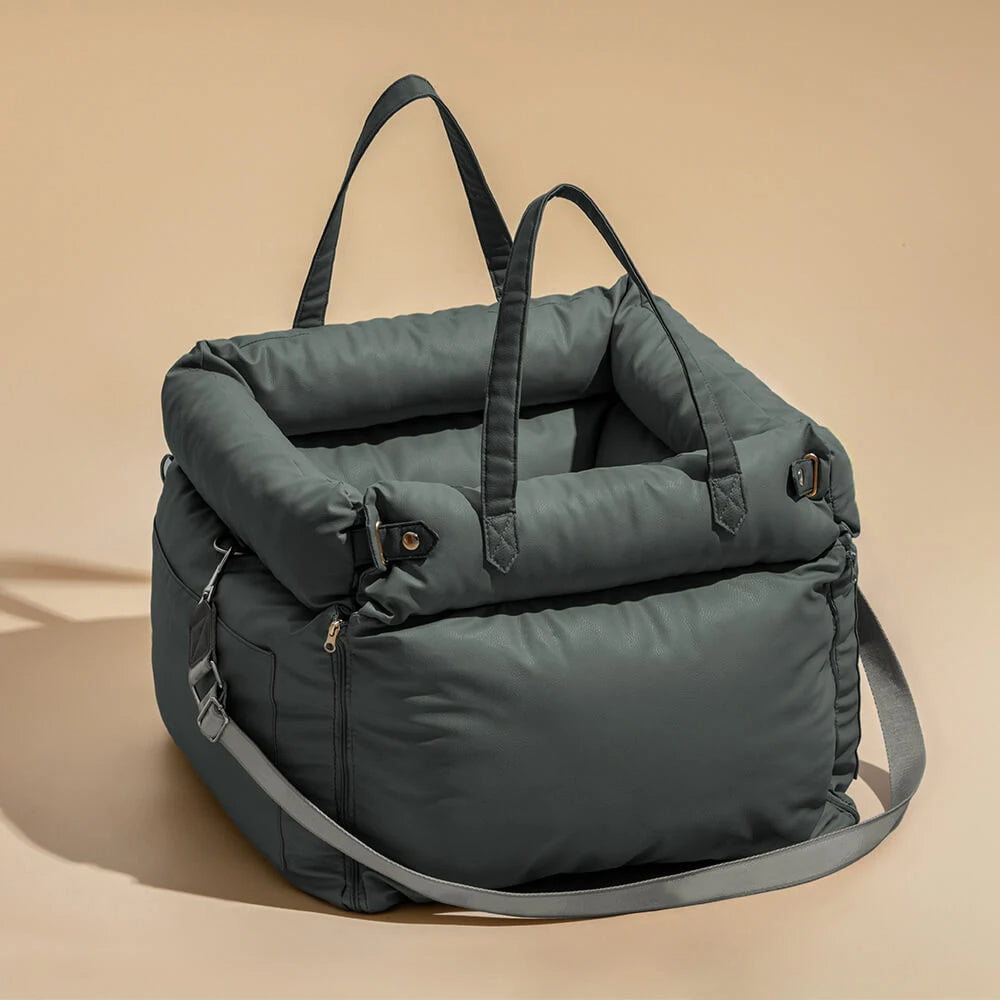 Dog Car Seat Bed with Safety Buckle Abyss Blue