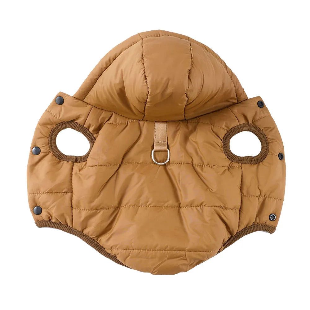 Cozy Hooded Pet Jacket Coffee