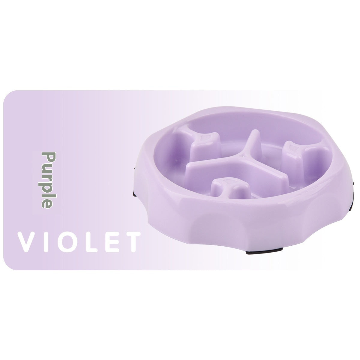 Round Slow Feeding Bowl Pet Supplies Slow Food Basin Purple