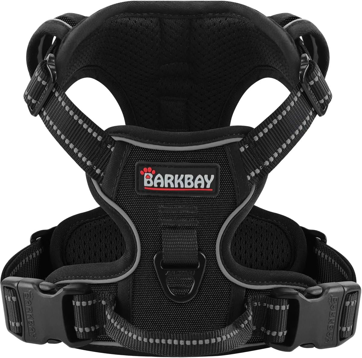 No Pull Dog Harness Adjustable Reflective Oxford Vest Small Medium Large Dogs Black
