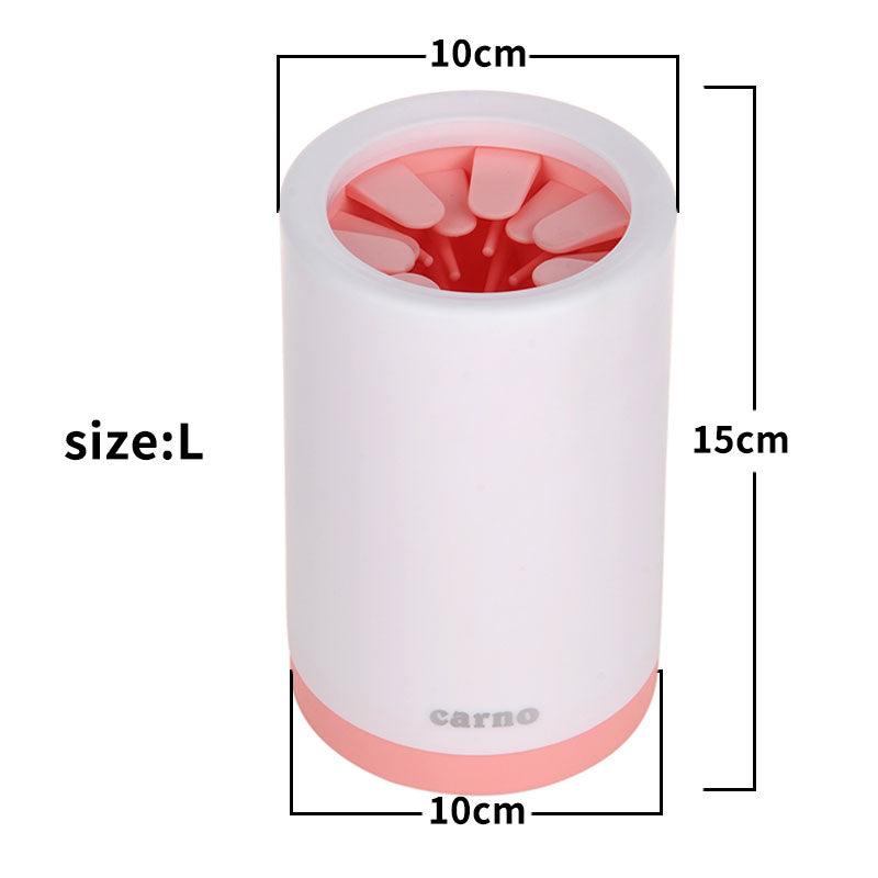 Portable Pet Paw Cleaner Cup Soft Silicone Comb Pink L