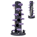 90.5 Inch Tall Multifunctional Cat Tree with Private Condos for Indoor Cats-Brown Purple