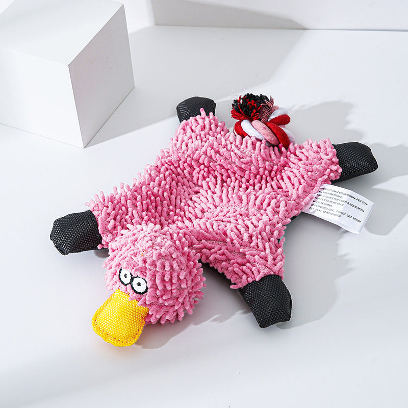 Mop Plush Pet Toy Duck Animal Dog Toys Pink