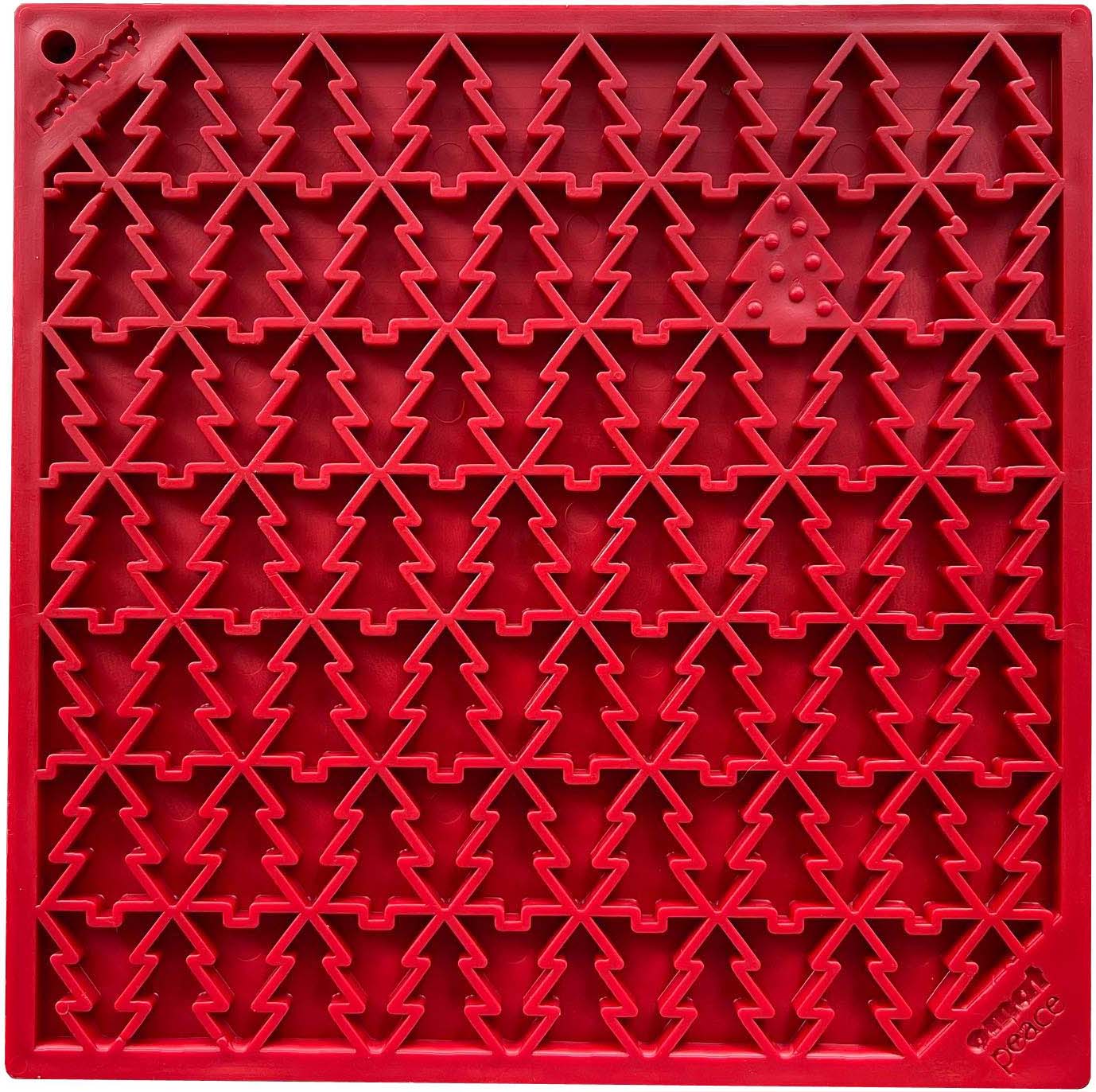 "Peace" Christmas Tree emat - Enrichment Lick Mat for Dogs and Cats | Christmas Tree design | SodaPup Tree Design "Peace" emat Lick Mat - Large