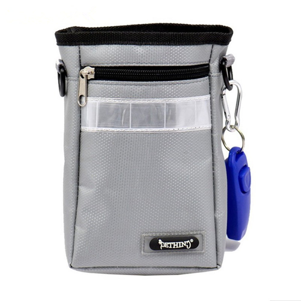 Dog Training Treat Pouch Belt Bag – Oxford Cloth | Black & Grey | Adjustable Waist