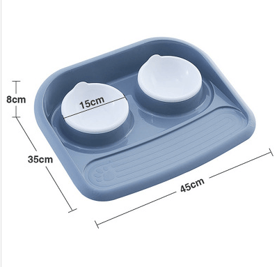 Eco-Friendly Dual-Purpose Pet Bowl - Non-Slip, Anti-Knock Design For Hassle-Free Feeding And Hydration Grey