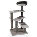 93 CM Tall Cat Tree Kitten Tower with Sisal and Jute Scratching Posts-Gray Default Title