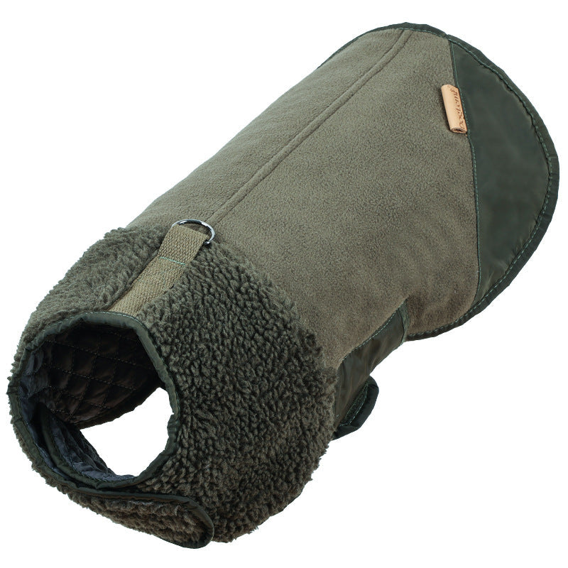 Windproof Reversible Dog Down Jacket – Warm Winter Vest | S–XL | 5 Colors Army Green