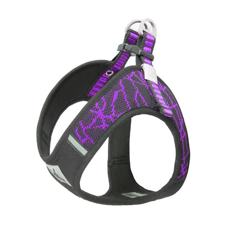 Pet supplies chest harness pet leash in stock Purple