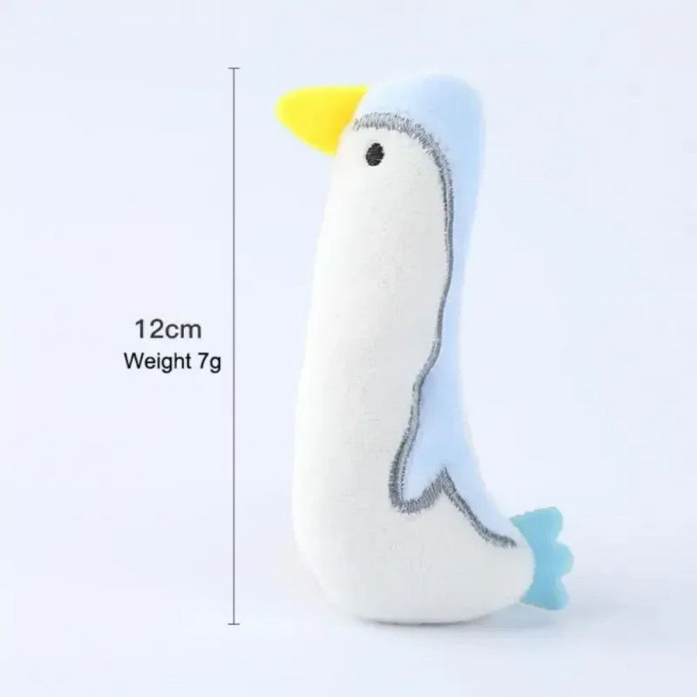 Catnip Pets Toy Cats Supplies For Cute Cat Toys Puppy Kitten Teeth Grinding Cat Plush Thumb Pillow Protect Mouth Pet Accessories Penguin