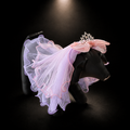 Pink Blue Tulle Tiara Pet Veil Headpiece Pink One Size