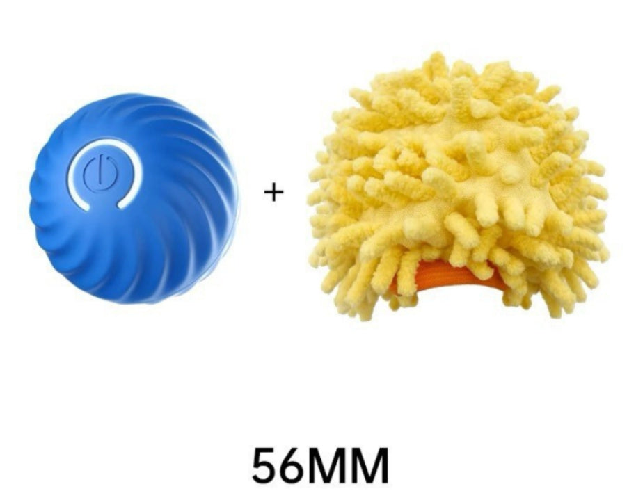Pet Dog Rubber Ball Toys For Dogs Resistance To Bite Dog Chew Toys Puppy Pets Dogs Training Products Blue sea urchin sleeve 56mm