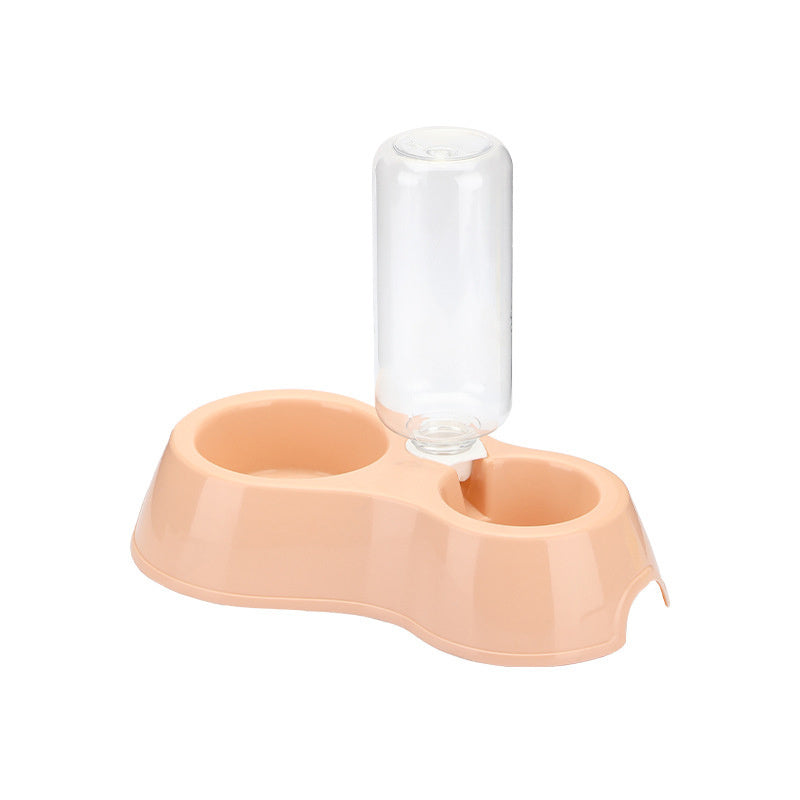 Pets Automatic Drinking Water Double Bowl Pink