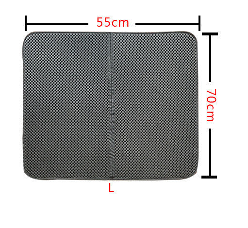 Double Layer Litter Cat Bed Pads Pet Cat Litter Mat Trapping Pets Litter Box Mat Pet Product Bed For Cats House Clean Mat Grey