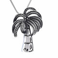 Palm Tree Ashes Necklace Pendant