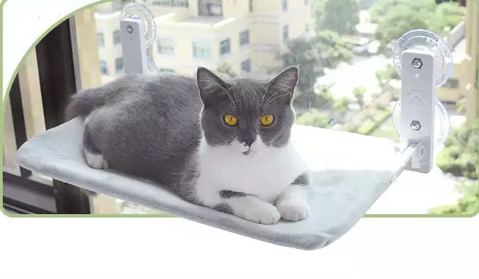 Cat Suction Cup Window Glass Hammock Pet Cat Pets Products Grey Soft flannelet