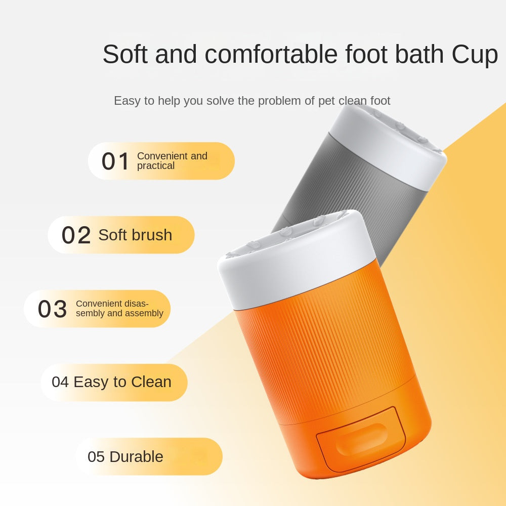 Pet Foot Washing Cup Dog Beauty Paw Cleaning Tool With Towel Feature Foot Bath Bathing Artifact