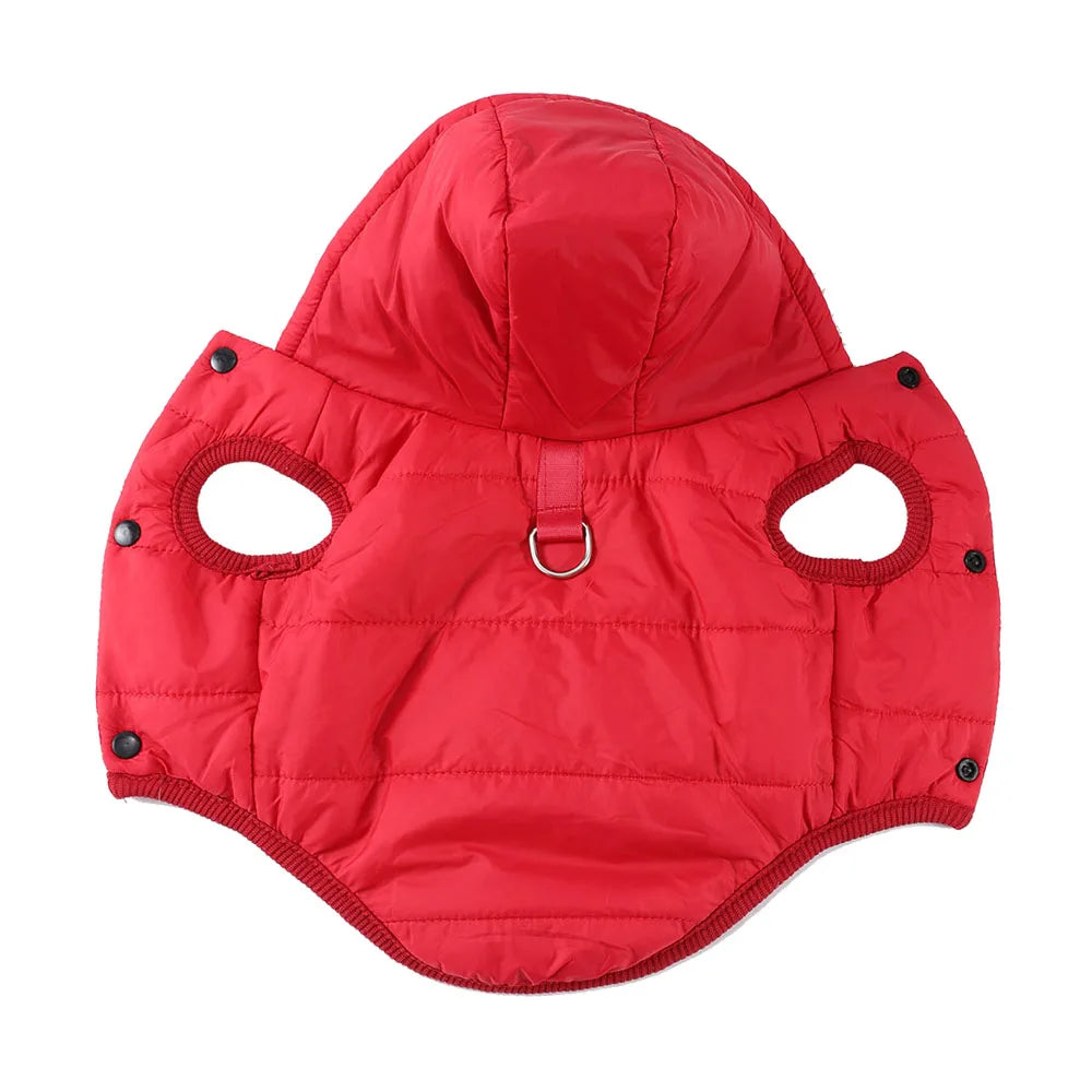 Cozy Hooded Pet Jacket Red