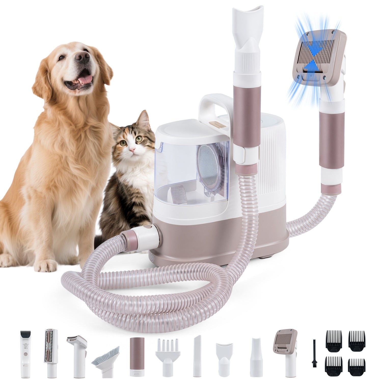 9-in-1 Dog Grooming Vacuum Kit with 3 Suction Modes Default Title