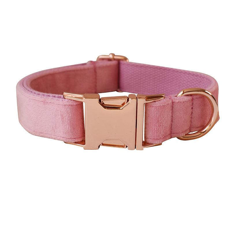 Flannelette Model Dog Harness Pet Supplies Dog Collar Rose Gold Buckle