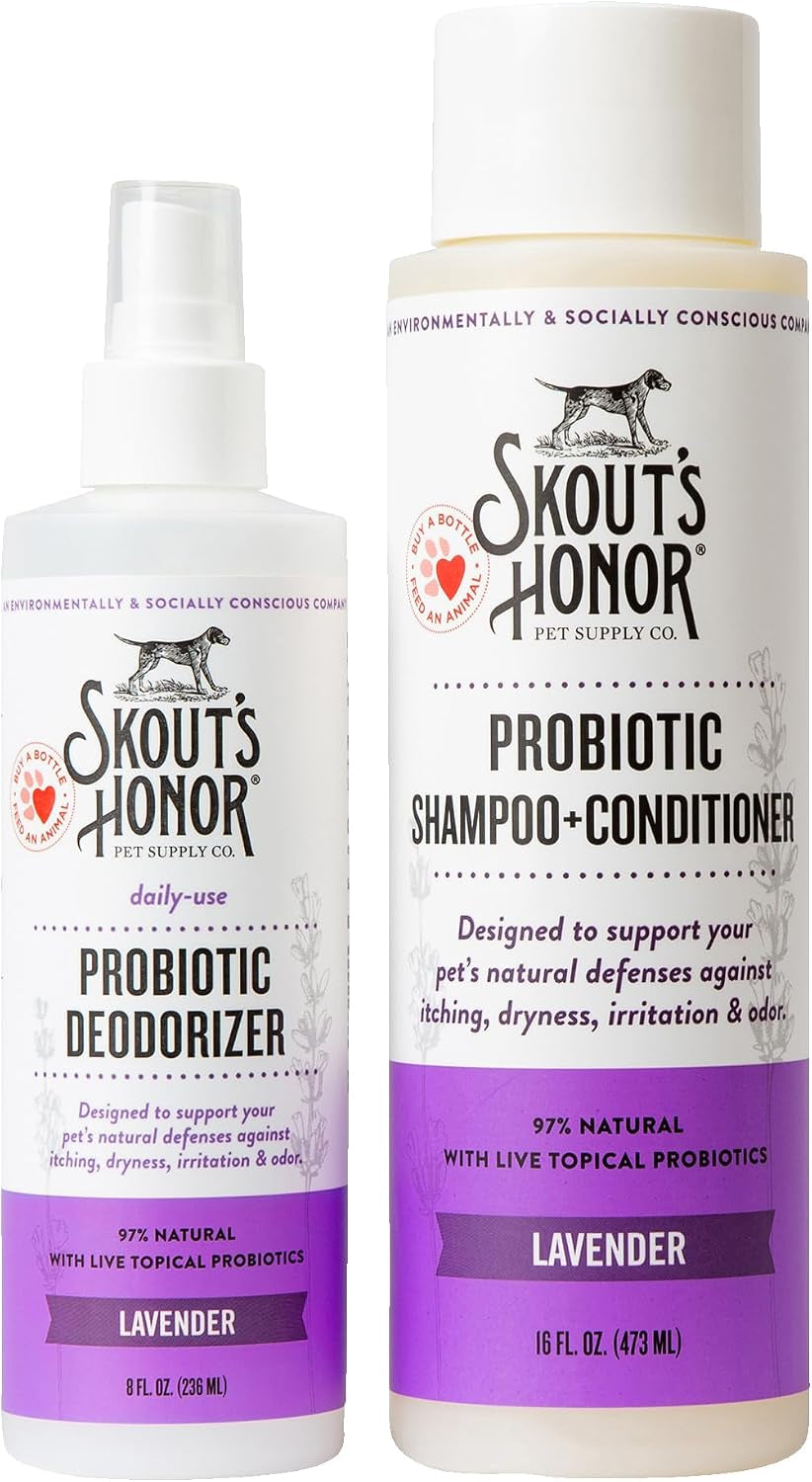 Happy Puppy Probiotic Grooming Bundle – Shampoo, Conditioner & Deodorizer Lavender