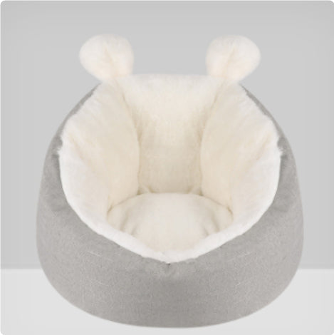 Pet Dog Bed Warming Soft Sleeping Bag Cushion Puppy Kennel Grey M