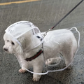 Transparent Waterproof Dog Raincoat for Small and Medium-Sized Dogs, Teddy and Bichon Frise Dog for Rainy Days Walking S