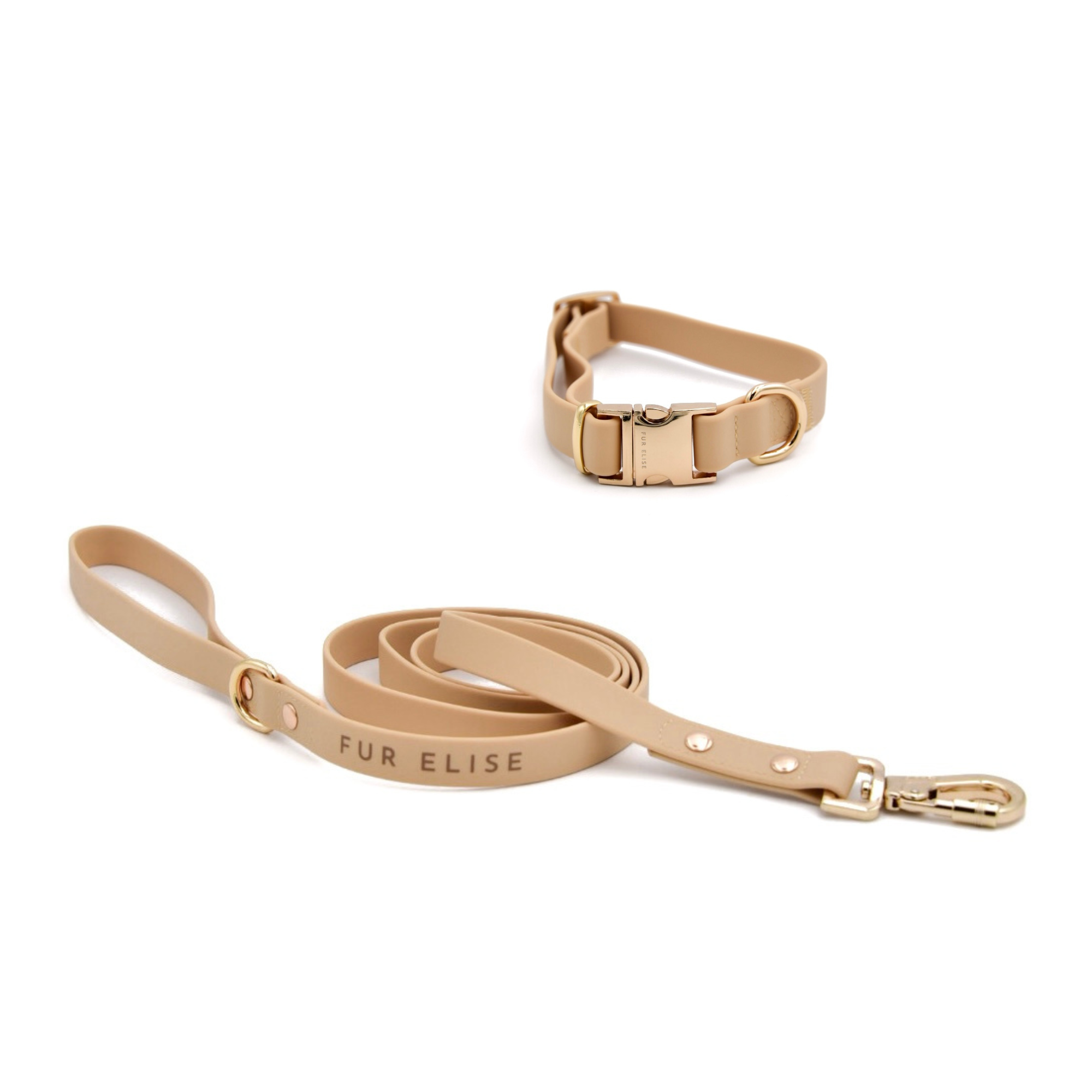 Fur Elise Collar & Leash Set - Sand