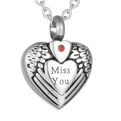 Miss You Cremation Jewelry Pendant