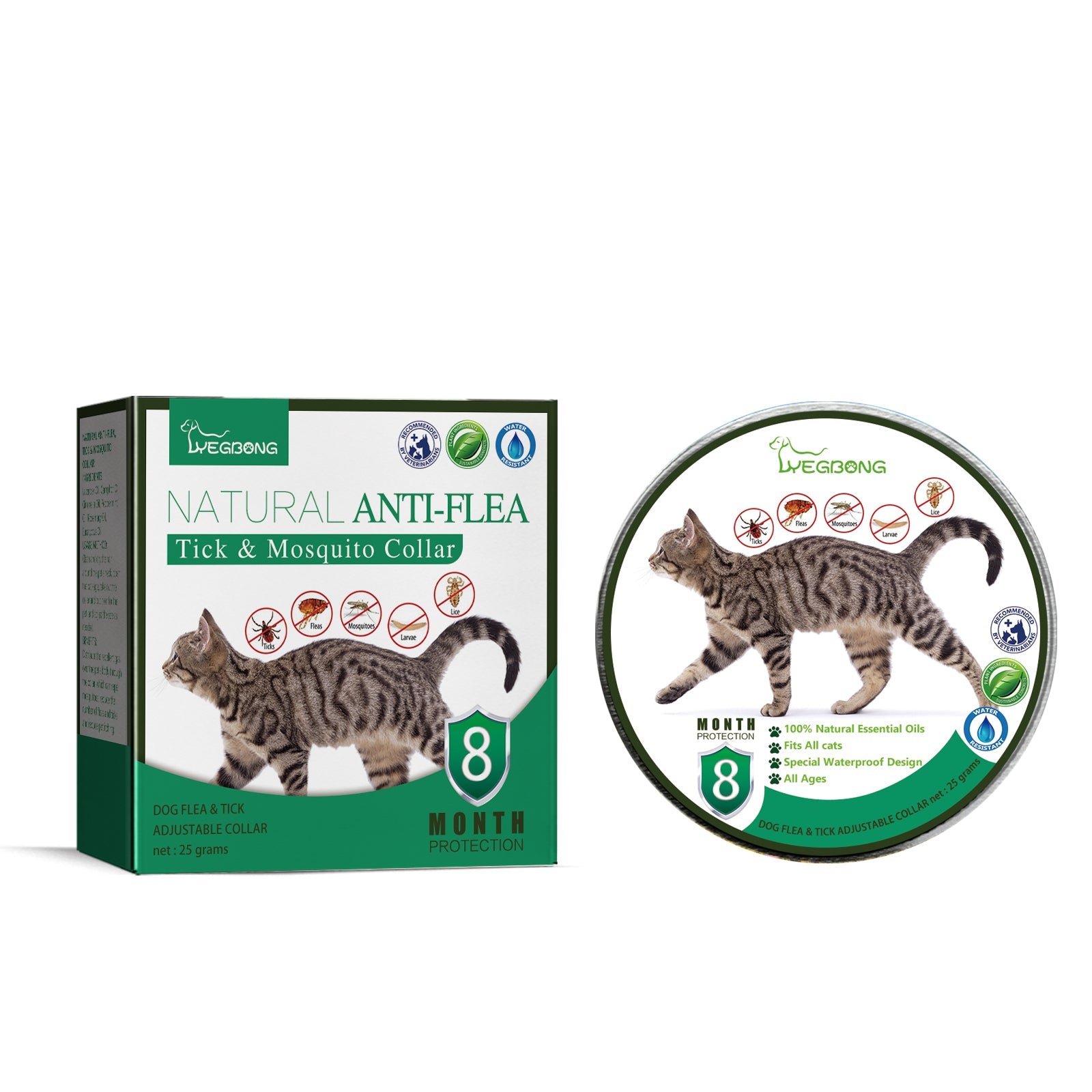 Pet Deworming Collar, Flea Resistant Tick Resistant Pet Waterproof Adjustable Deworming Collar