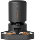 Automatic Cat Feeder with Timer, 6 Meals/Day, Freshness Lock & Low Food Sensor. Smart Dry Food Dispenser for Cats & Dogs Black 5L -Basic Dual Tray