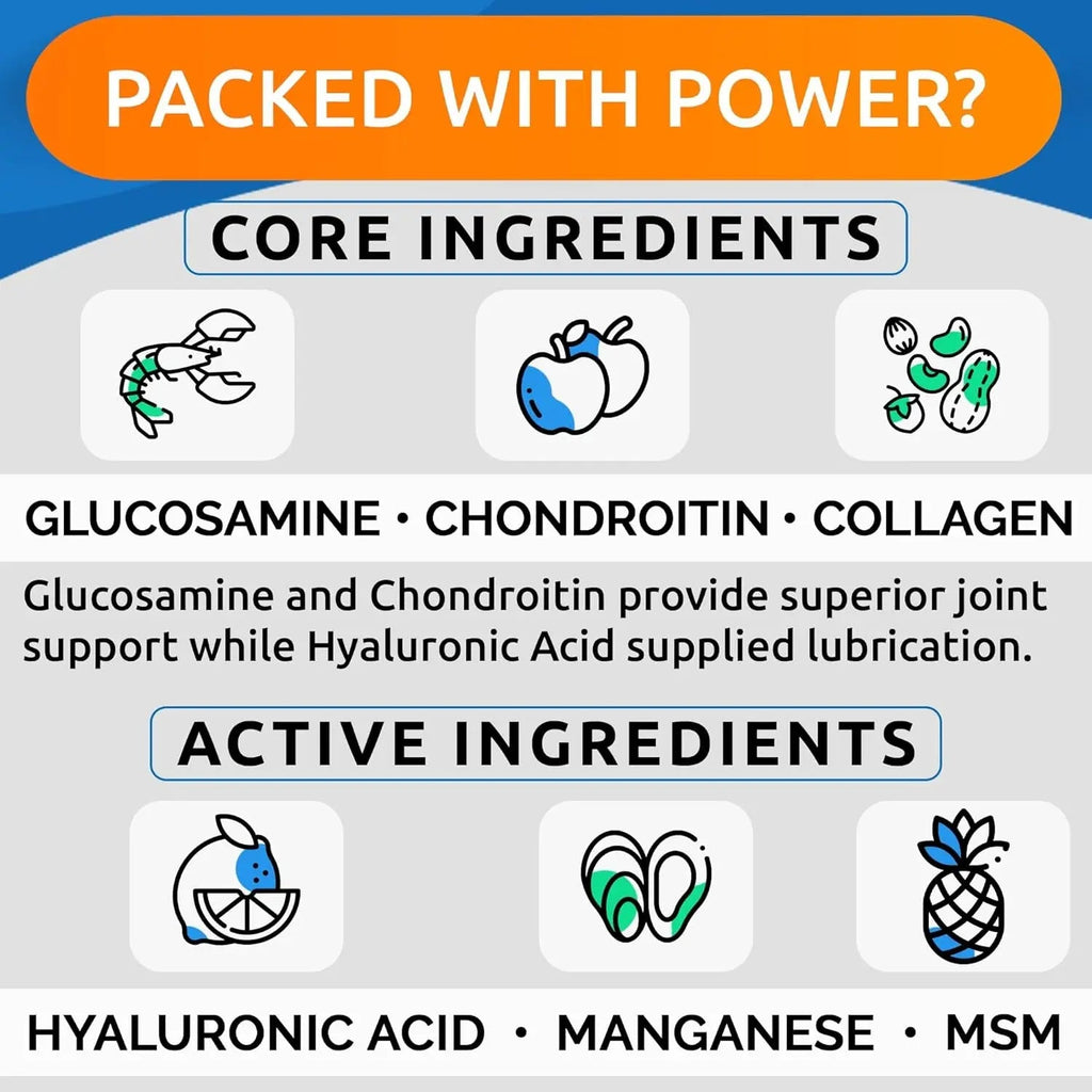 BARK&SPARK Liquid or Chews Glucosamine Joint Supplement for Dogs Mobility