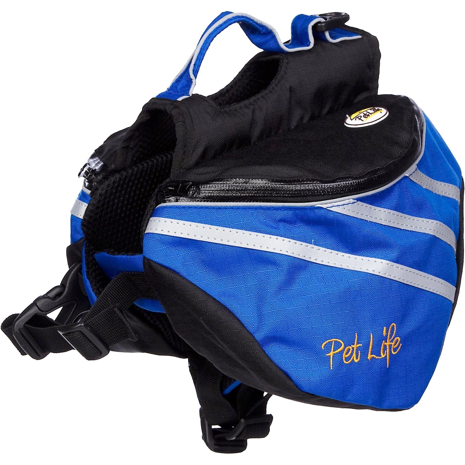 Pet Life ® 'Everest' DUPONT Waterproof Reflective Travel Fashion Designer Outdoor Camping Pet Dog Backpack Carrier Blue