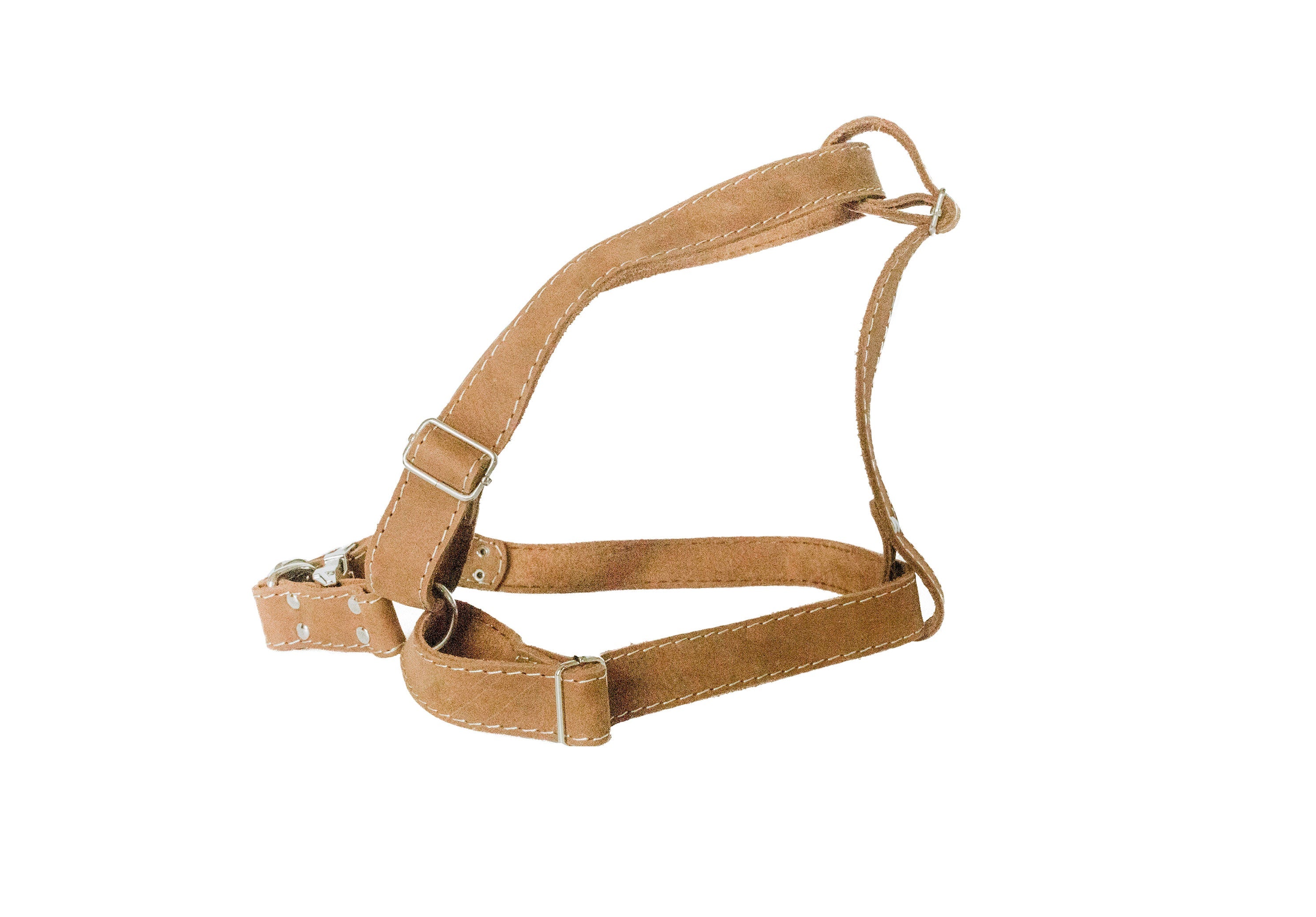 Step In Leather Dog Harness Tan Super Soft Leather