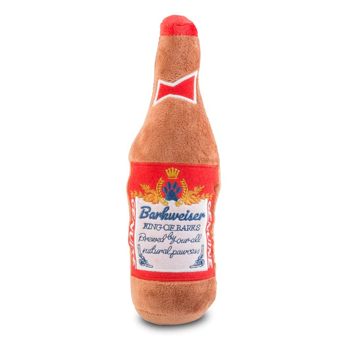 Barkweiser Parody Plush Dog Toy Bottle
